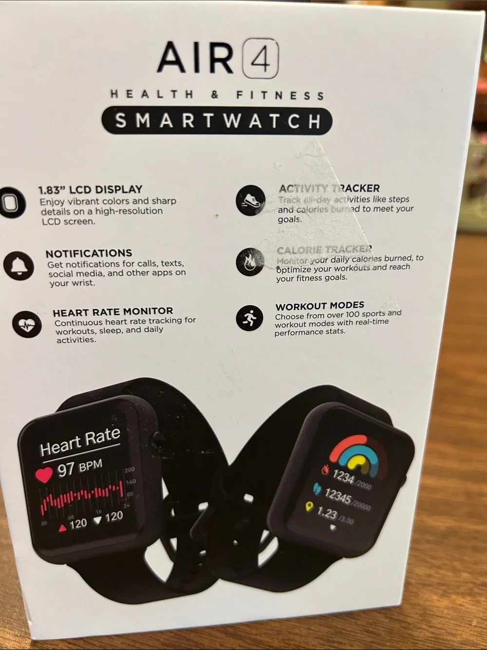 Air 4 Smartwatch in Black